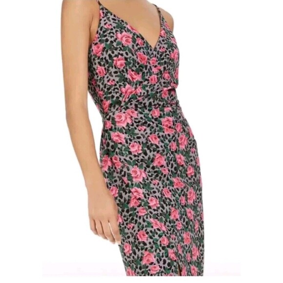 Betsey Johnson Pink and Black Floral Strapless Dress - Picture 2 of 7